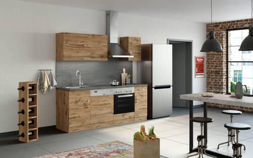 Küchenblock Sorrento B: 210 cm Eiche