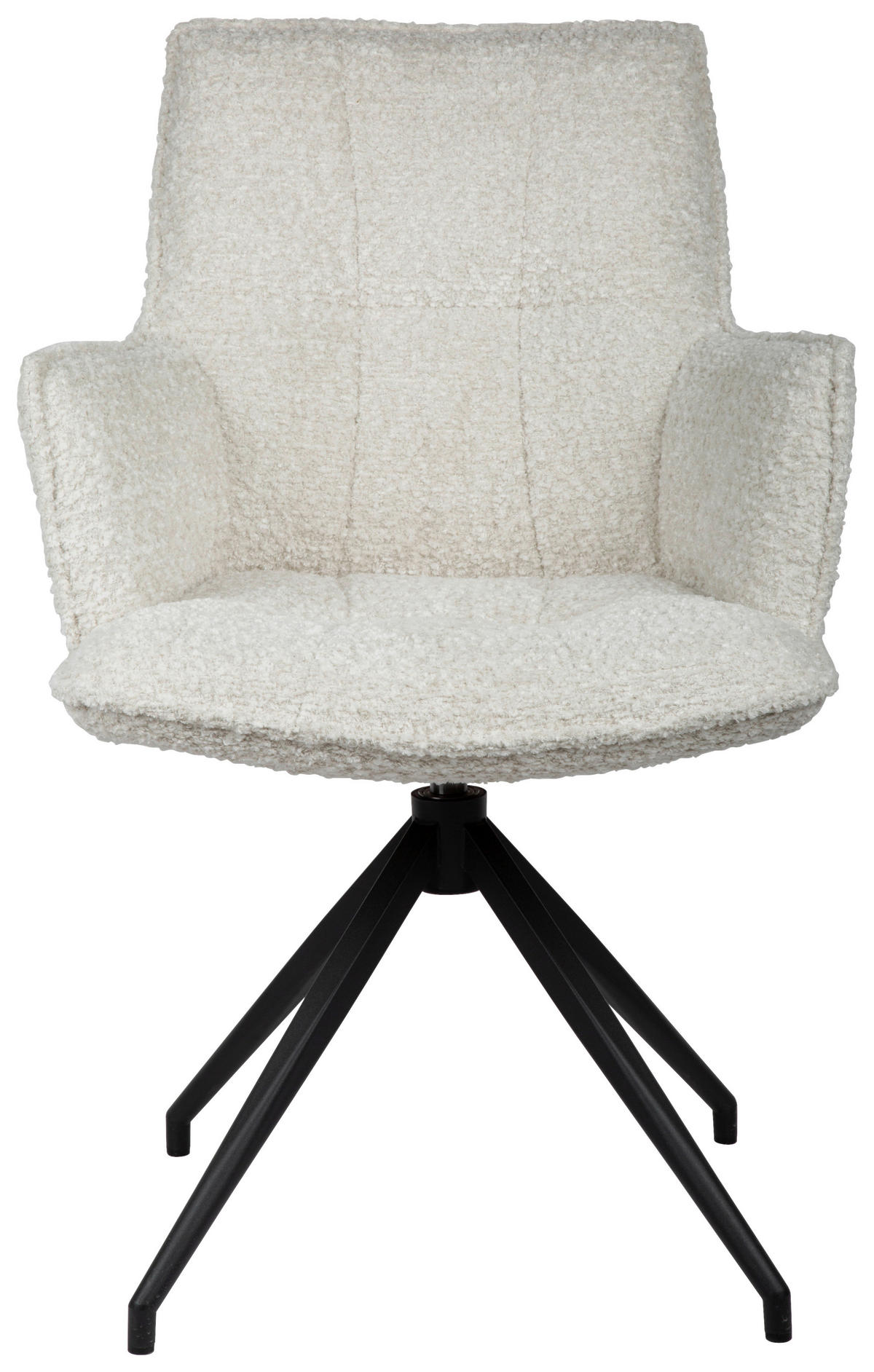 ARMLEHNSTUHL  in Eisen Chenille  - Beige/Schwarz, Design, Textil/Metall (59/89,5/63cm) - Novel