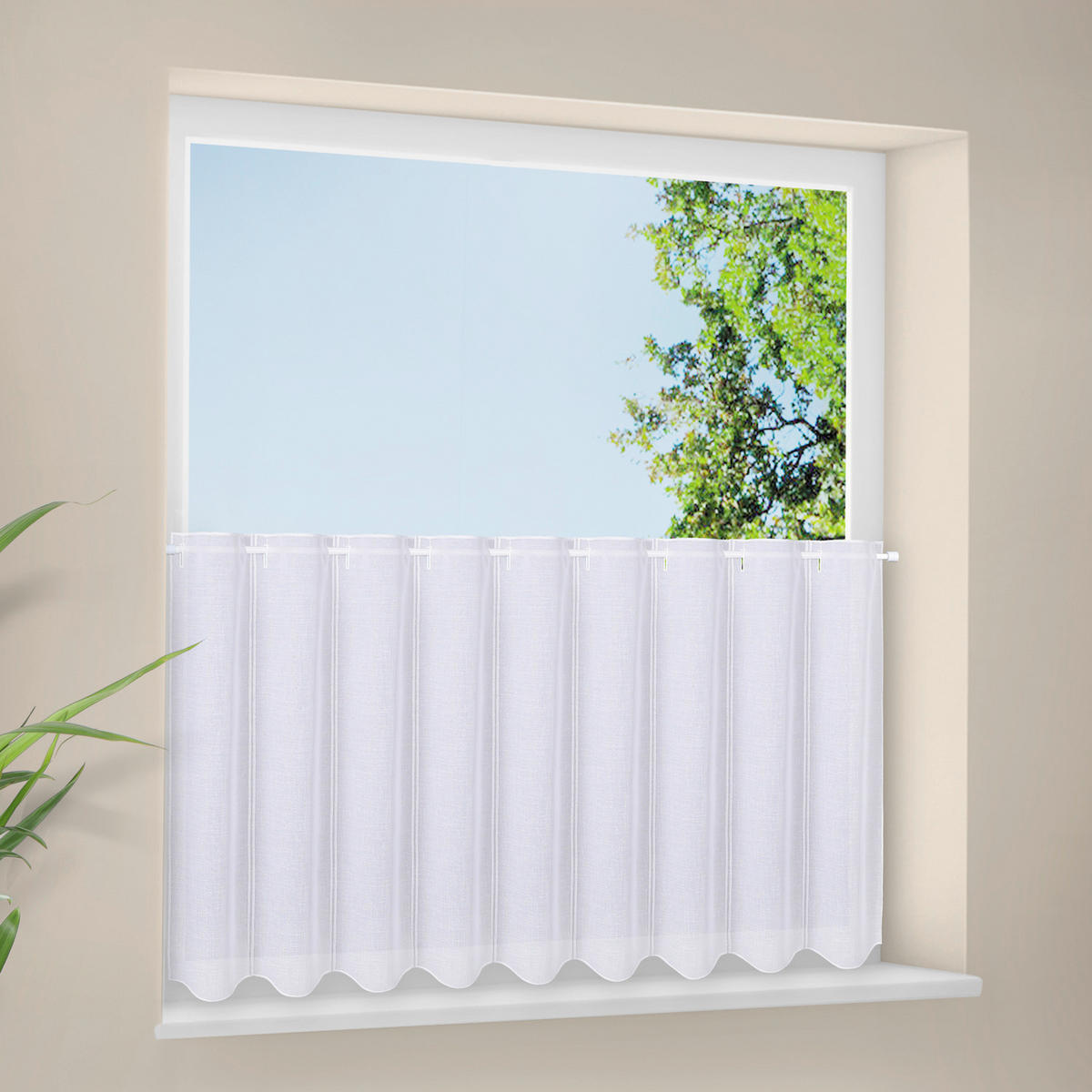 KURZGARDINE   192/60 cm   - Weiß, KONVENTIONELL, Textil (192/60cm)