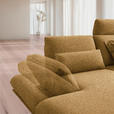 ECKSOFA  in Flachgewebe Currygelb  155/234 cm  - Currygelb/Schwarz, Design, Textil/Metall (155/234cm) - Dieter Knoll