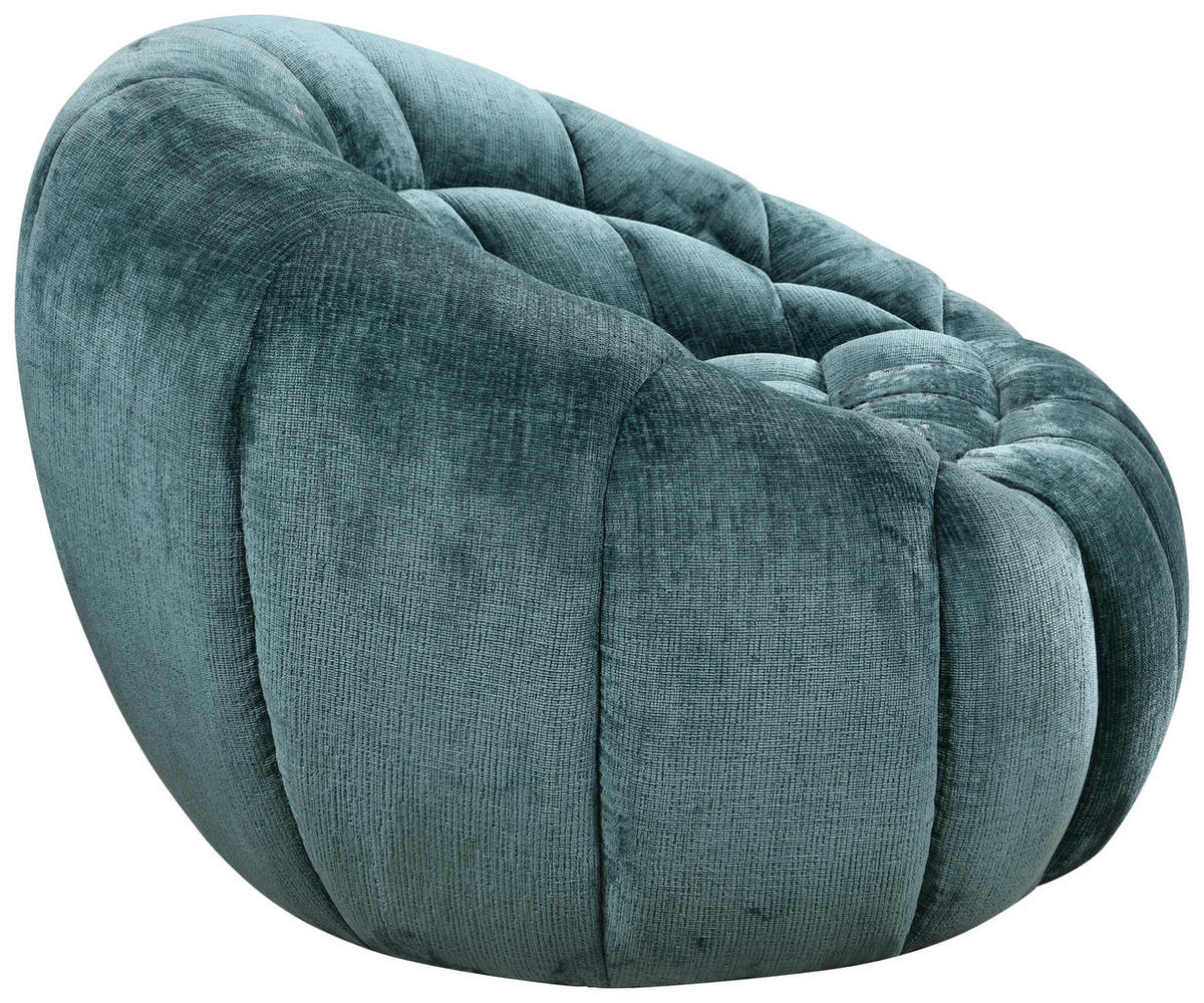 SESSEL Struktur Petrol    - Petrol/Schwarz, Design, Textil (114/77/104cm) - Carryhome