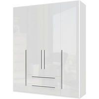 ORMAR SA KLASIČNIM VRATIMA bela visoki sjaj, bela  182/224/56 cm  - bela visoki sjaj/bela, Dizajnerski, pločasti materijal/plastika (182/224/56cm)