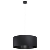 VISEČA SVETILKA  Maserlo 1      53/110 cm      E27 - črna, Trend, kovina/tekstil (53/110cm)