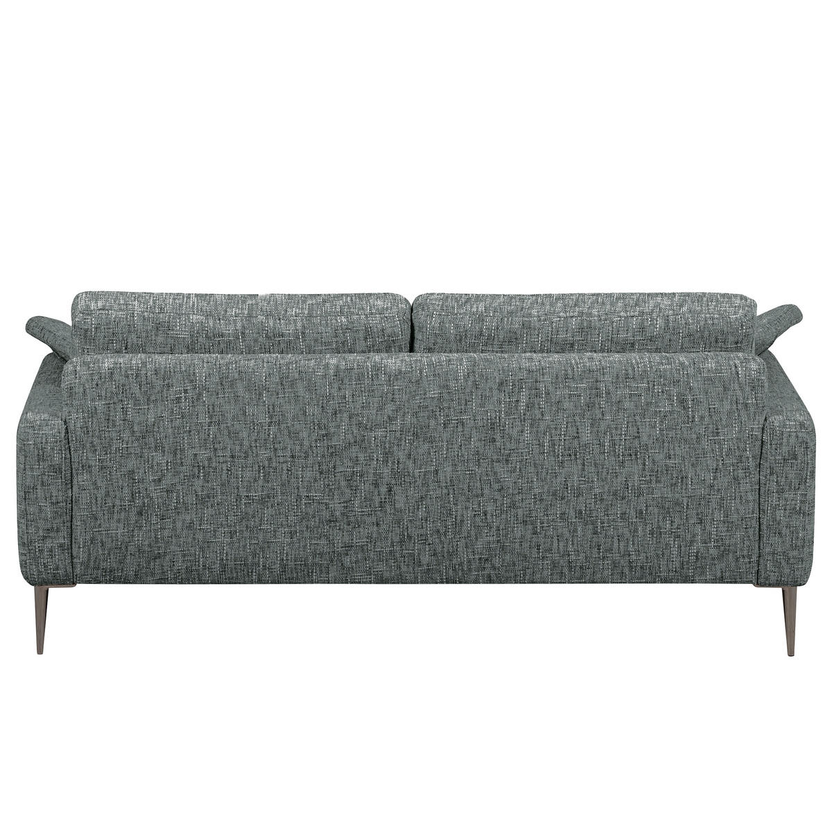 3-SITZER-SOFA SPRING in Webstoff Anthrazit Modern  - Anthrazit/Schwarzchrom, Design, Textil/Metall (187/85/92cm) - Livetastic