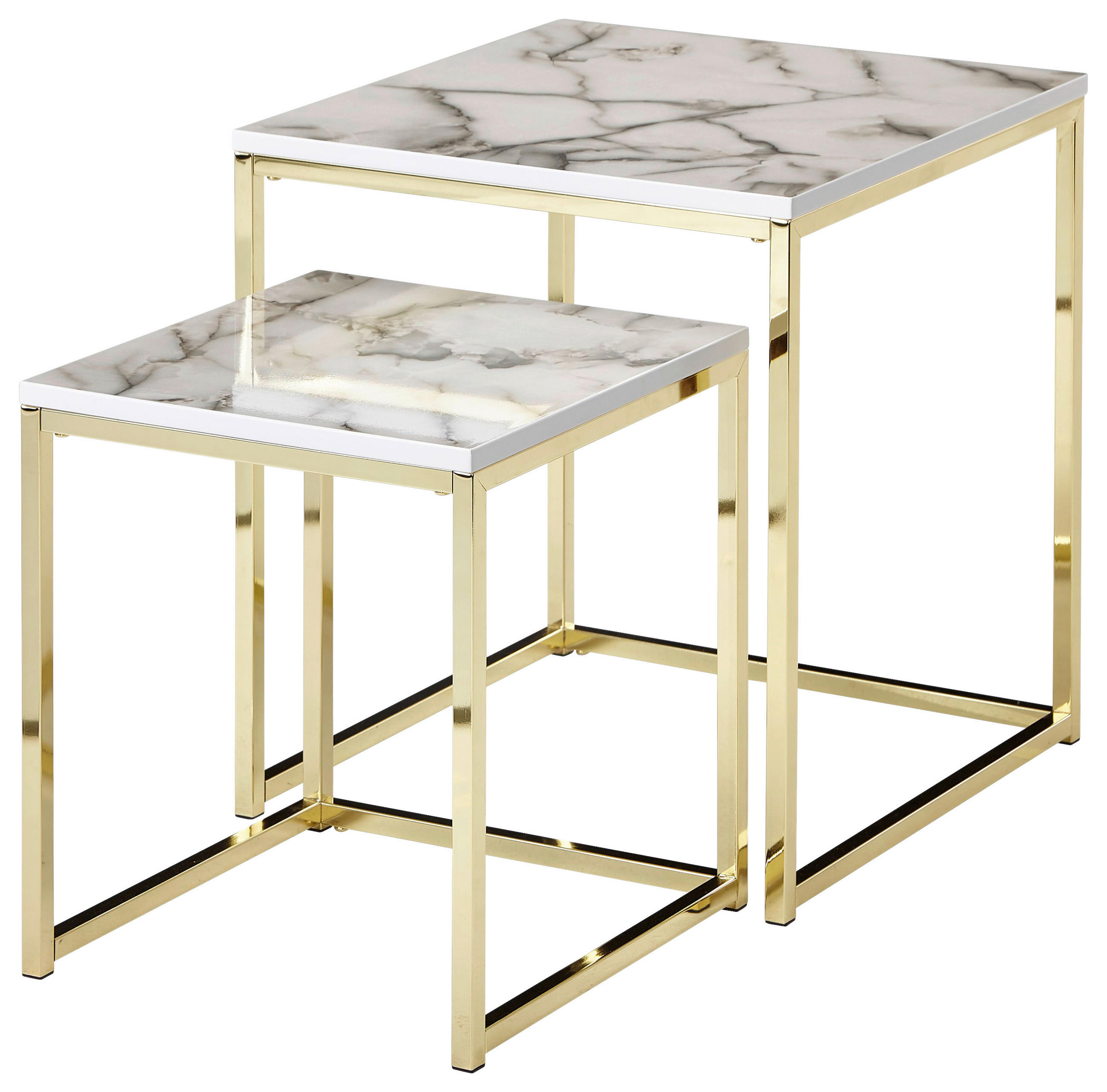 Set De Măsuțe Suprapuse din material pe bază de lemn, 45/45/50 cm