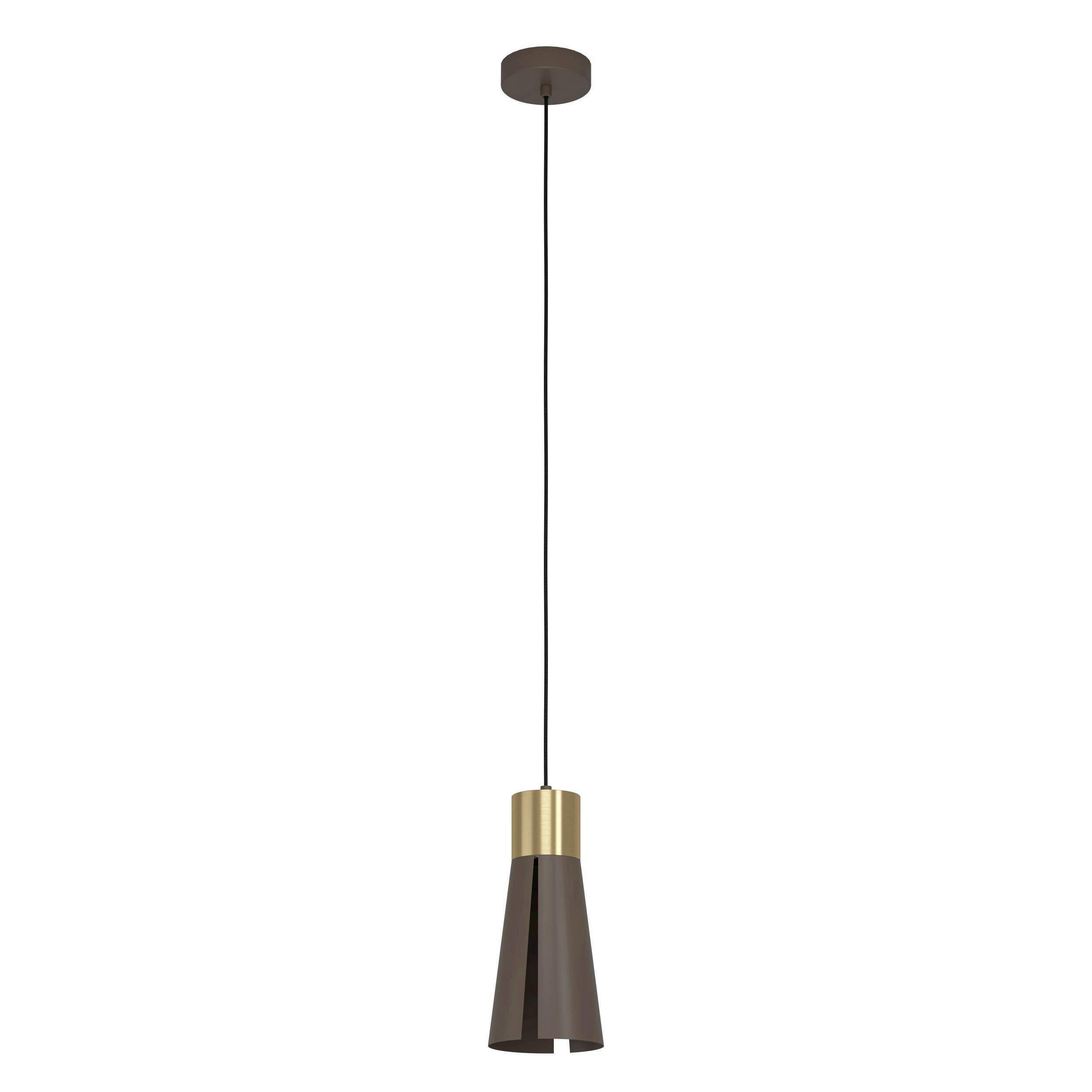 HÄNGELEUCHTE 13,5/110 cm    - Messingfarben/Mokka, Design, Metall (13,5/110cm) - Eglo