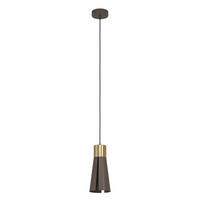 HÄNGELEUCHTE 13,5/110 cm    - Messingfarben/Mokka, Design, Metall (13,5/110cm) - Eglo