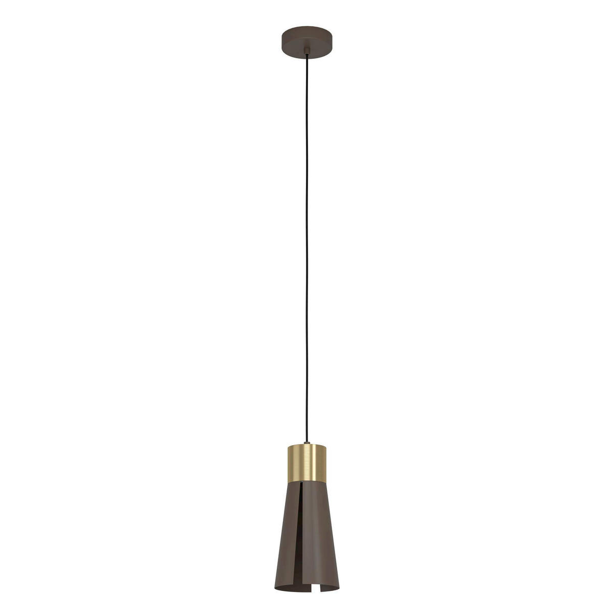 HÄNGELEUCHTE 13,5/110 cm    - Messingfarben/Mokka, Design, Metall (13,5/110cm) - Eglo