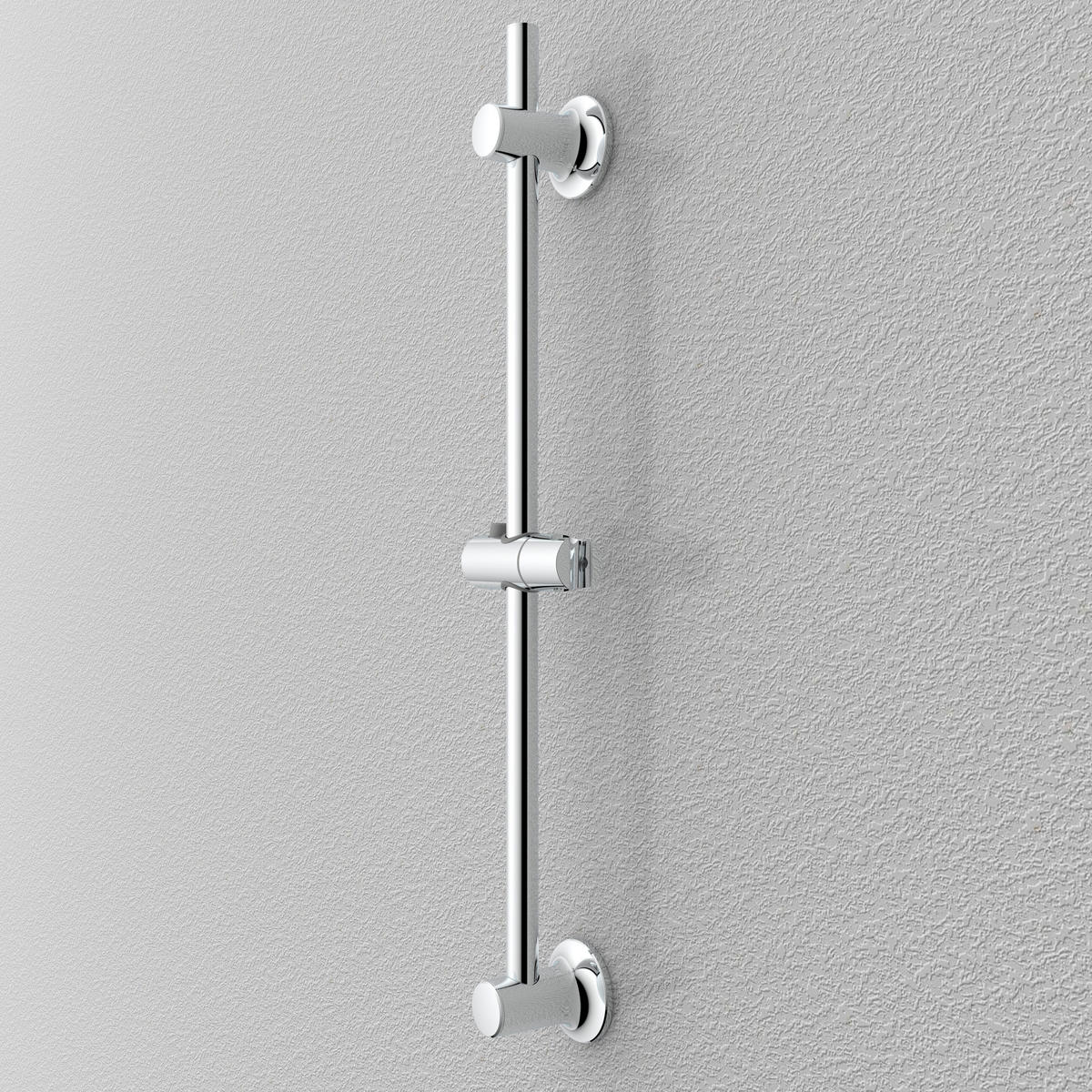 BRAUSEHALTERUNG   - Chromfarben/Schwarz, Basics, Kunststoff/Metall (2,2/70/8cm) - Wenko