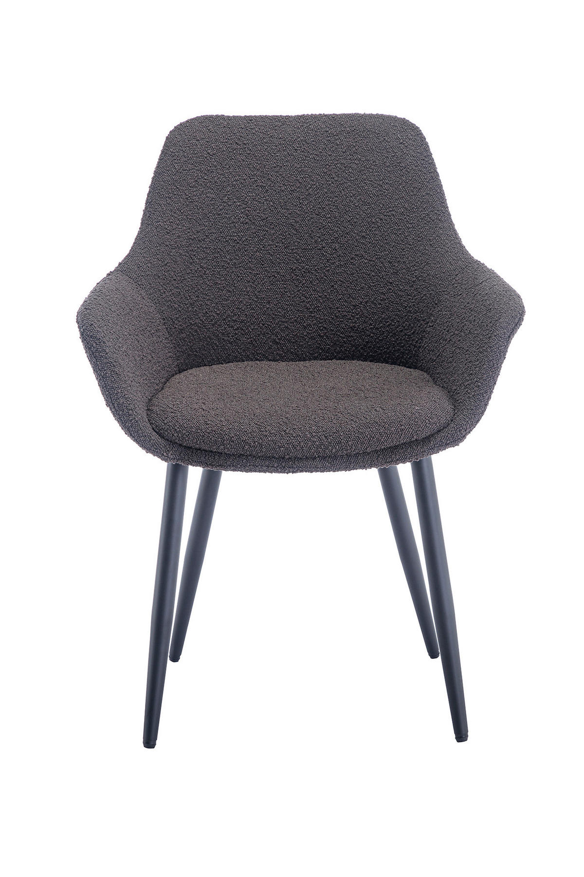 SADA ŽIDLÍ 2 kusy - černá/antracitová, Moderní, kov/textil (64/86/59cm) - Livetastic