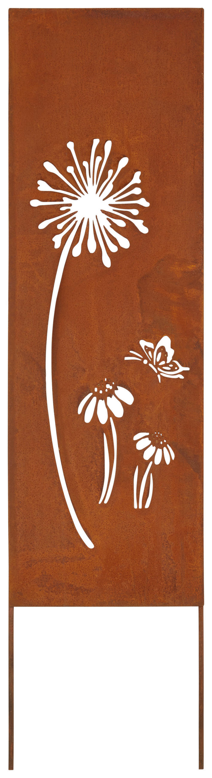 Gartenstecker Dippy Rostfarben B/L: ca. 19/70 cm