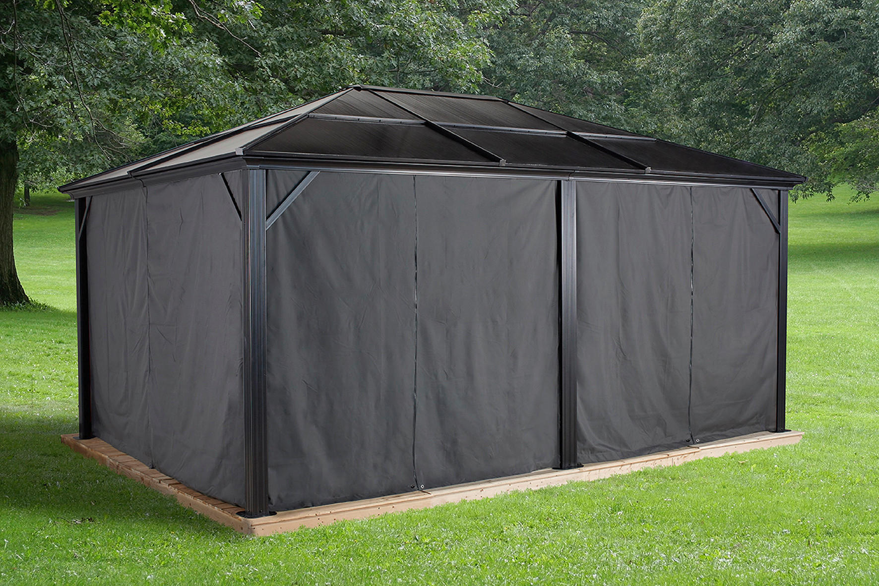 PERGOLA-SEITENTEIL - Dunkelgrau, Basics, Textil
