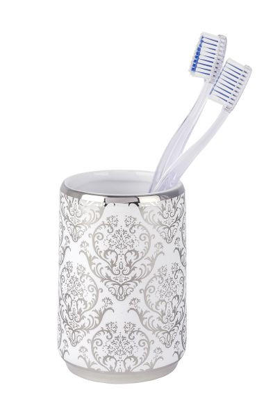TANDBORSTGLAS keramik  - silver, Basics, keramik (7,5/10,5cm)