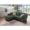 ECKSOFA in Cord Grün  190/250 cm  - Beige/Schwarz, Design, Holz/Textil (190/250cm) - MID.YOU