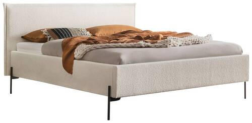 POLSTERBETT 160/200 cm  in Weiß  - Anthrazit/Weiß, Design, Textil/Metall (160/200cm) - Hasena