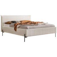 POLSTERBETT Weiß 180/200 cm  - Anthrazit/Weiß, Design, Textil/Metall (180/200cm) - Hasena