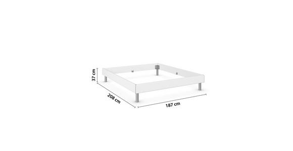 BETT 180/200 cm  in Weiß  - Alufarben/Weiß, Design, Metall (180/200cm) - Carryhome