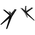 TISCHGESTELL in Metall 60/55/70 cm   - Schwarz, Design, Metall (60/55/70cm) - Landscape