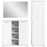 GARDEROBE  in 110/191/37 cm  - Weiß Hochglanz/Weiß, Design, Glas/Holzwerkstoff (110/191/37cm) - Xora