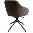 ARMLEHNSTUHL  in Aluminium Velours  - Schwarz/Braun, Design, Textil/Metall (58/81,5-84,5/60cm) - Johann Jakob