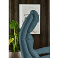 RELAXSESSEL in Leder Blau  - Blau/Edelstahlfarben, Design, Leder/Metall (76/119/86cm) - Dieter Knoll