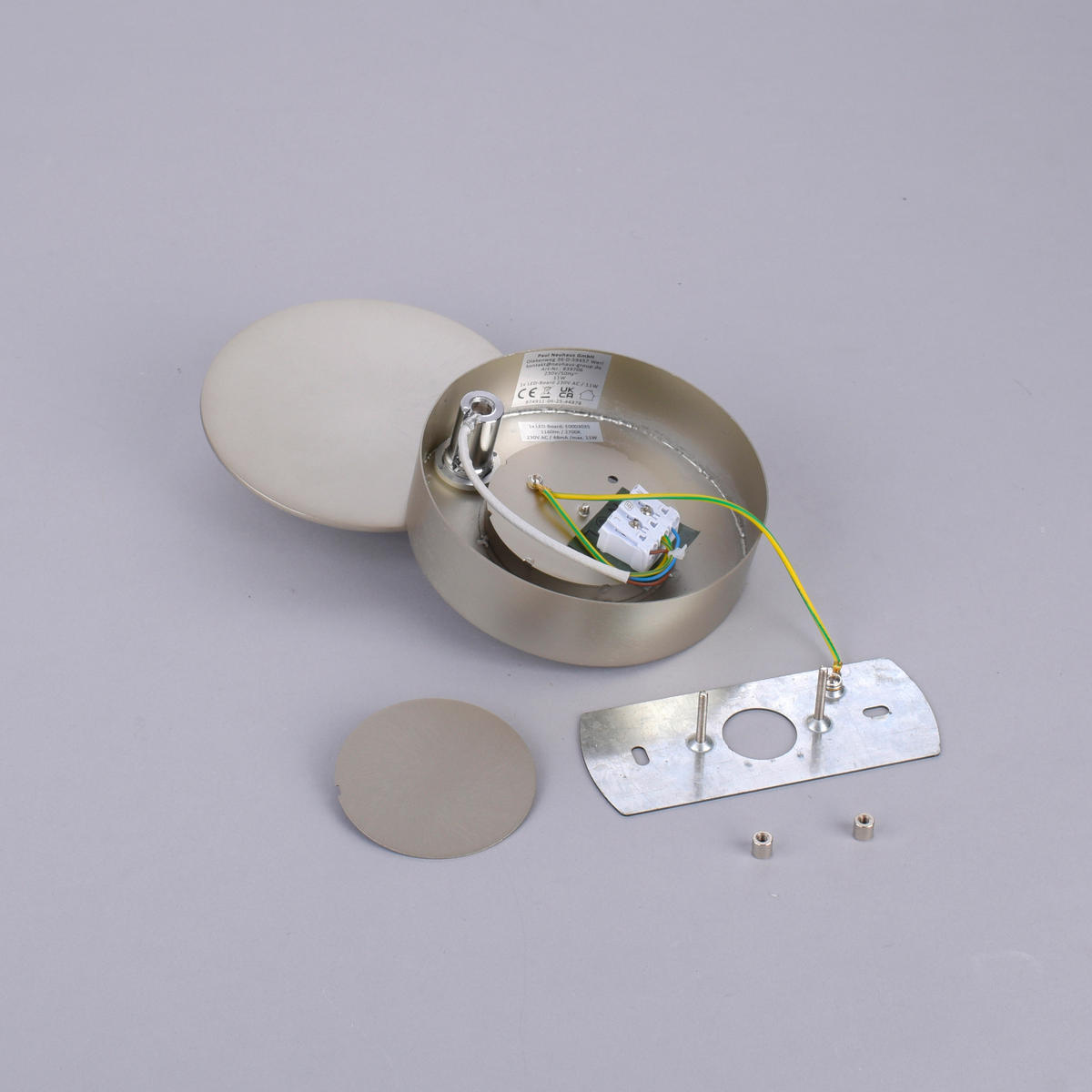 LED-DECKENLEUCHTE Oculis 26/21/20 cm   - Alufarben, MODERN, Glas/Kunststoff (26/21/20cm) - Neuhaus PURE