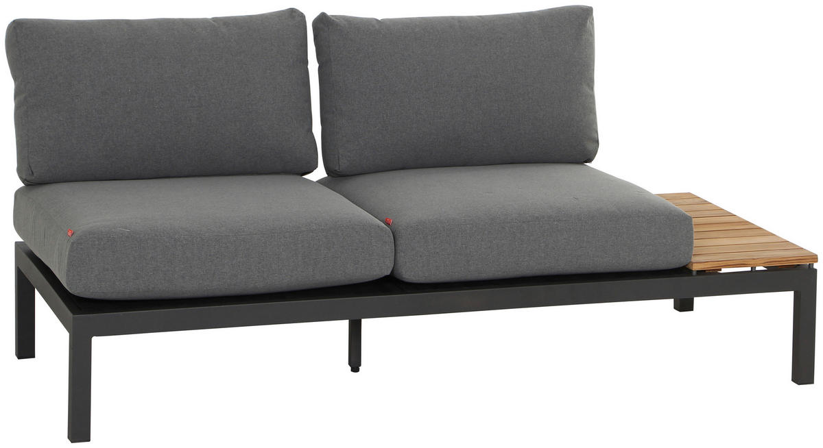 LOUNGESOFA  - Anthrazit/Grau, MODERN, Holz/Textil (175/70/84cm) - Siena Garden