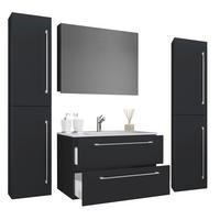BADRUM 127 cm  - vit/grå, Modern, metall/trämaterial (127cm) - MID.YOU