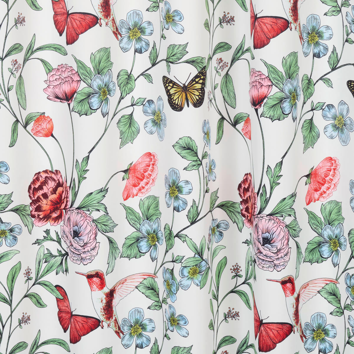 DEKOSTOFF per lfm blickdicht  - Hellrosa/Grün, KONVENTIONELL, Textil (145cm) - Esposa