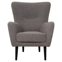 FÅTÖLJ i trä, textil grå, svart  - svart/grå, Design, trä/textil (85/90/80cm) - Best Price