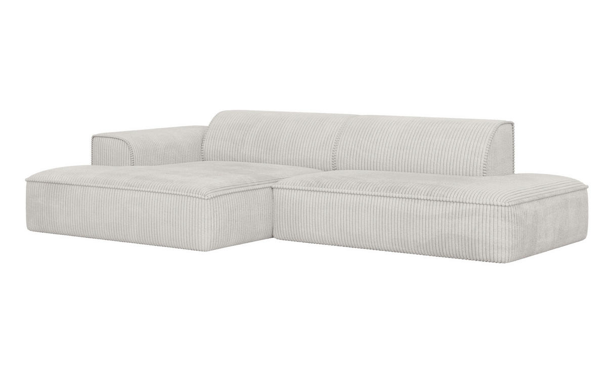 ROHOVÁ SEDAČKA, plast, textil, kompozitné drevo, béžová - čierna/béžová, Konventionell, kompozitné drevo/textil (294/165cm) - Livetastic