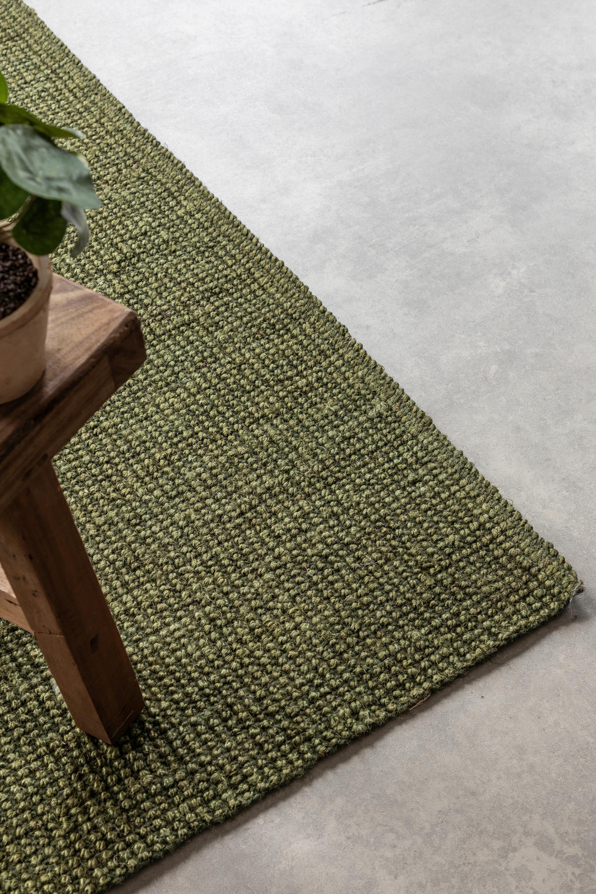 JUTETEPPICH 160/230 cm Bouclé Olivgrün  - Olivgrün, Basics, Textil (160/230cm)