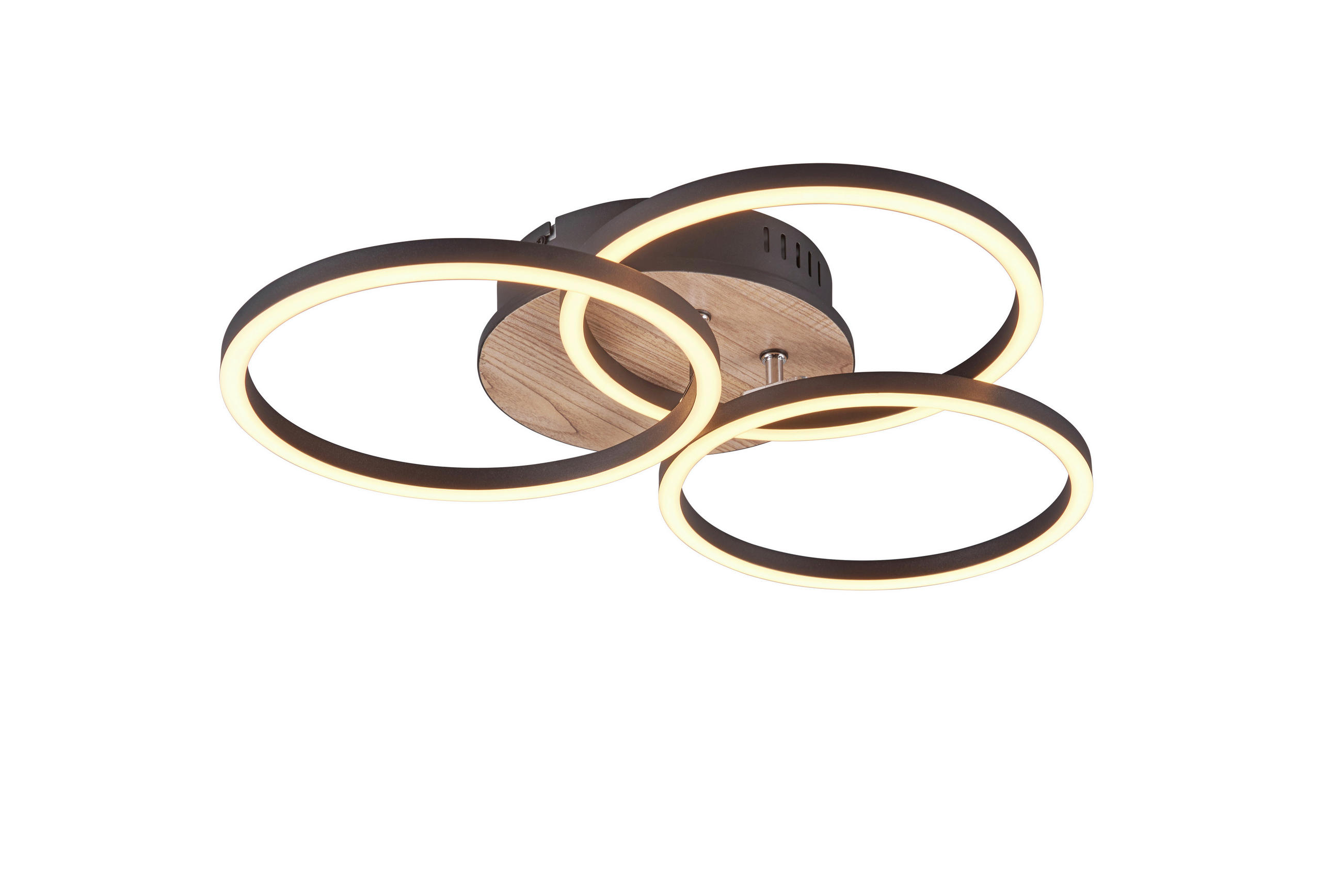 LED-DECKENLEUCHTE Circle 44/9,5 cm   - Braun, MODERN, Kunststoff (44/9,5cm)