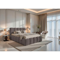 POLSTERBETT 180/200 cm,  in Dunkelgrau, Lattenrost, Bettkasten,  - Dunkelgrau, MODERN, Holz/Textil (180/200cm) - Livetastic