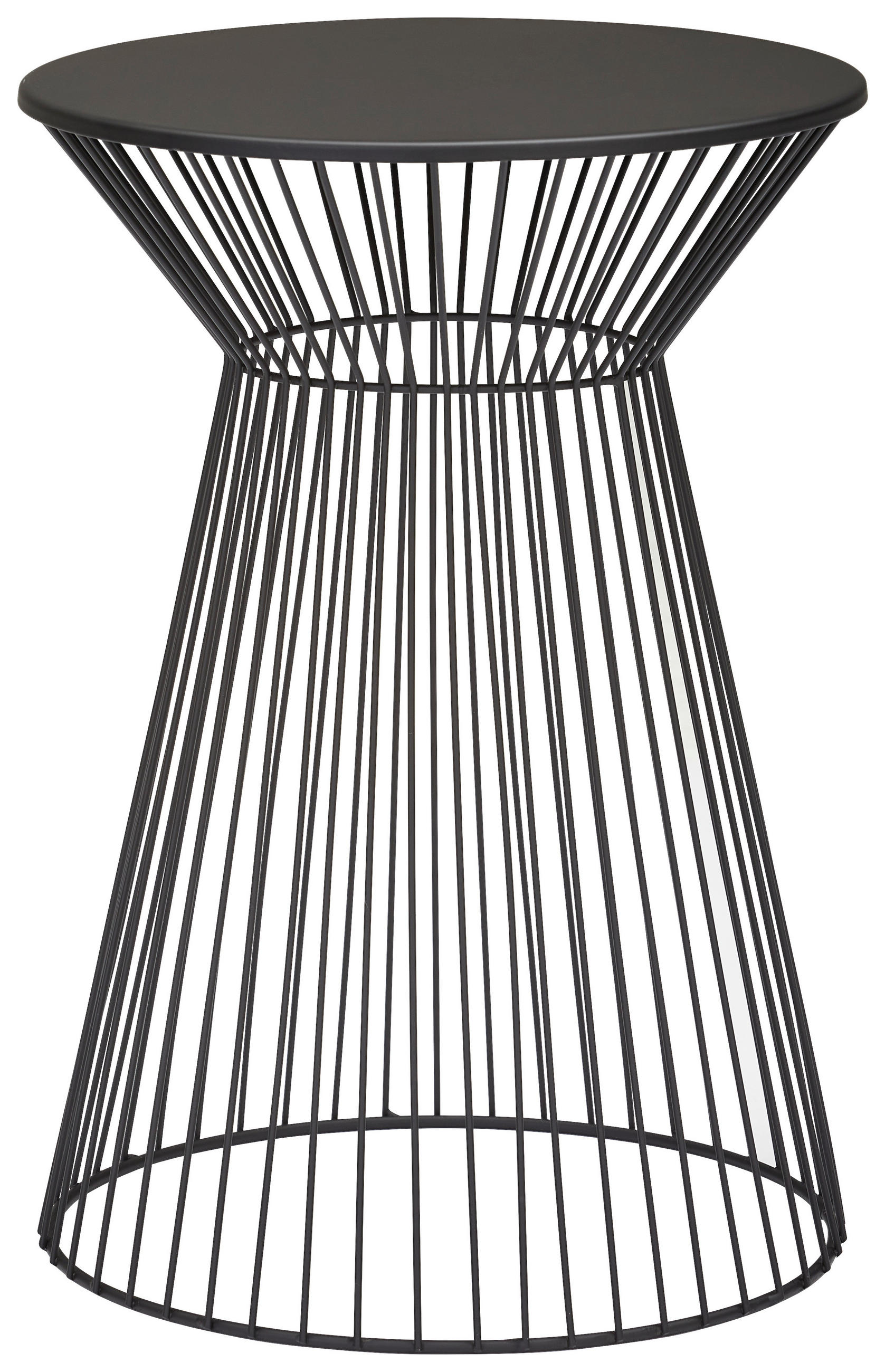 BEISTELLTISCH 33/33/47 cm Schwarz rund  - Schwarz, Trend, Metall (33/33/47cm) - Landscape