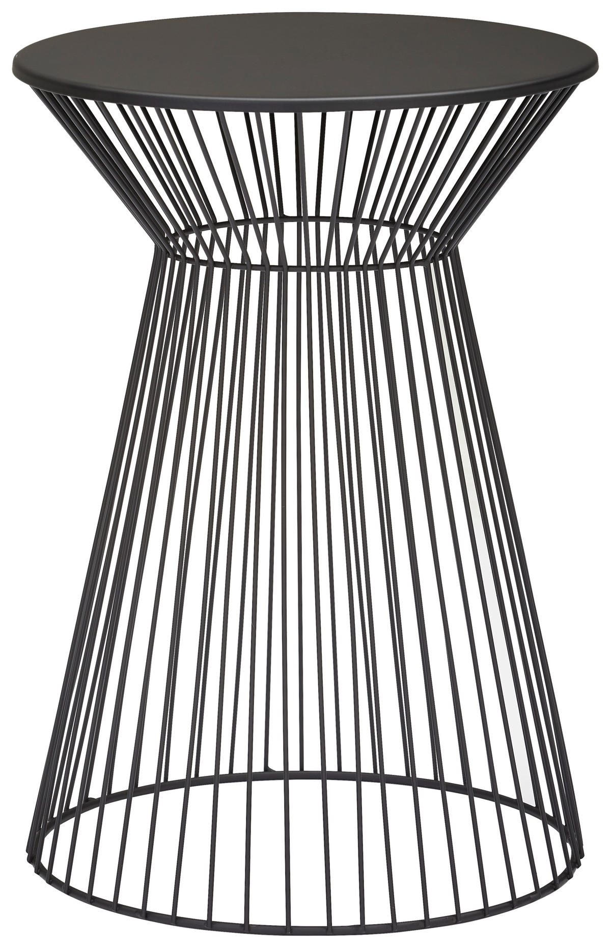 BEISTELLTISCH 33/33/47 cm Schwarz rund  - Schwarz, Trend, Metall (33/33/47cm) - Landscape