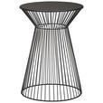 BEISTELLTISCH 33/33/47 cm Schwarz rund  - Schwarz, Trend, Metall (33/33/47cm) - Landscape