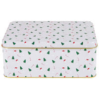 CUTIE PENTRU BISCUIțI  2.5 l  - albastru/alb, Basics, metal (20,5/15,5/8,3cm) - X-Mas