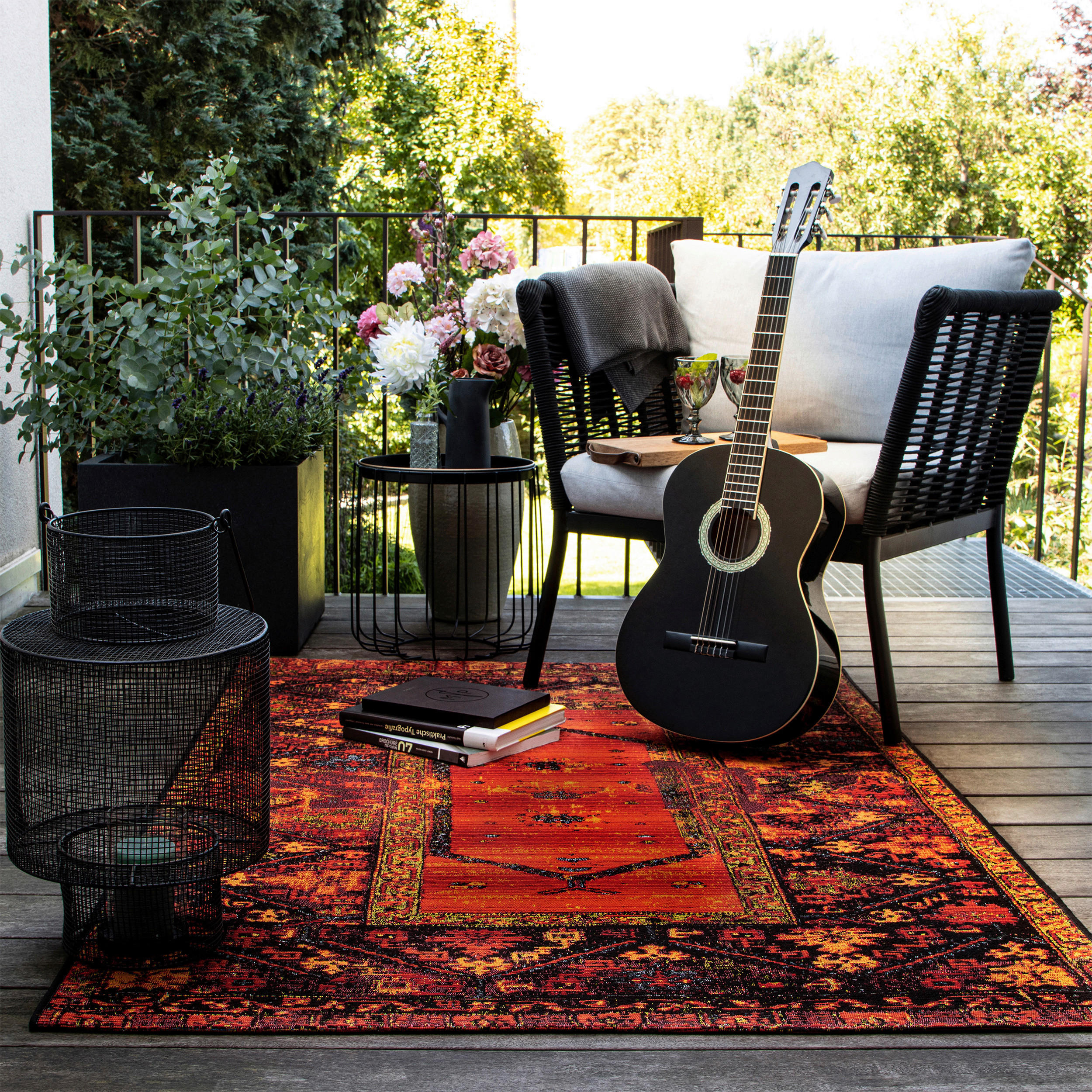 OUTDOORTEPPICH 80/150 cm My Gobelina Multicolor, Rot  - Rot/Multicolor, Design, Textil (80/150cm) - Obsession