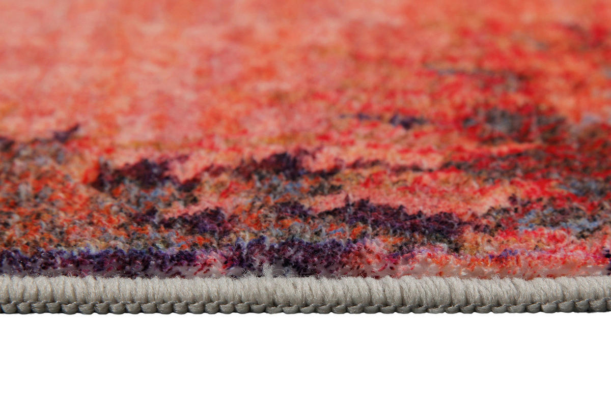 BADTEPPICH Blau, Rot 80/150 cm  - Blau/Rot, Basics, Kunststoff/Textil (80/150cm) - WECON HOME