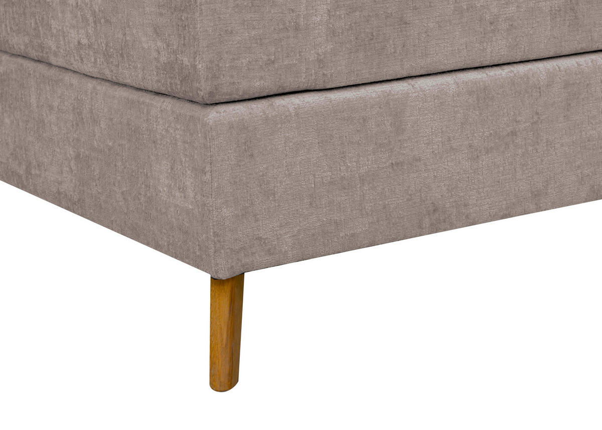 BOXSPRINGBETT 180/200 cm  in Taupe  - Taupe/Eichefarben, Konventionell, Holz/Textil (180/200cm) - Carryhome