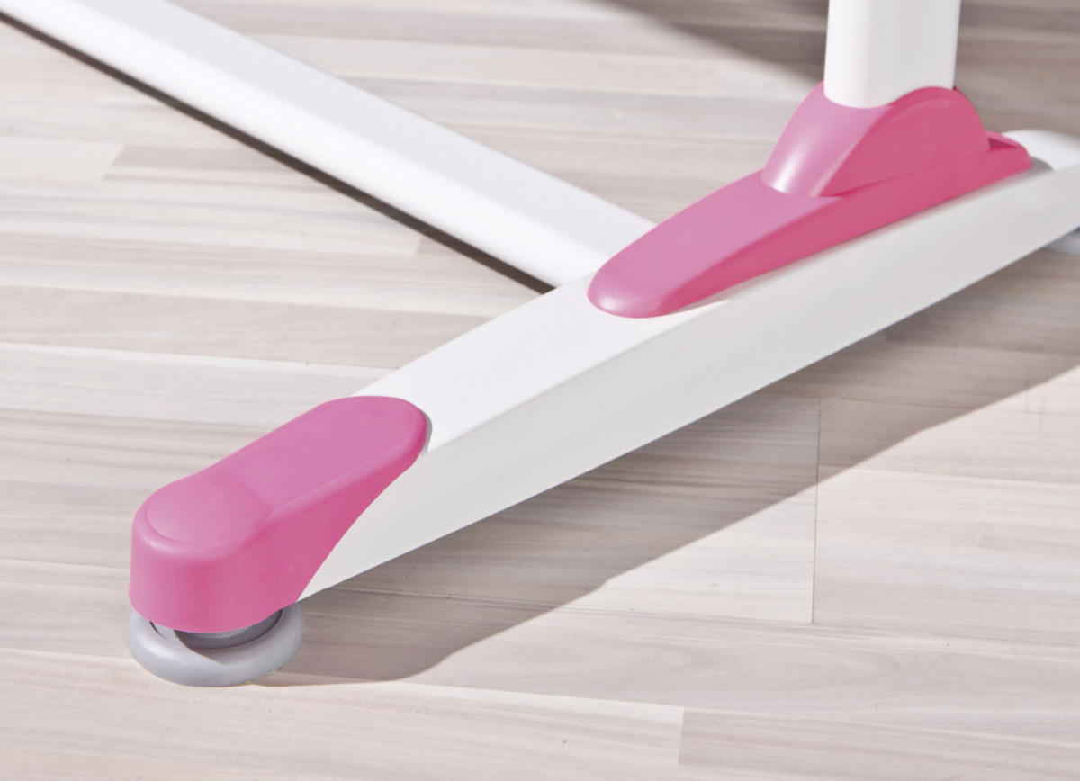 JUGENDSCHREIBTISCH 100/66/69-84 cm  in Pink, Weiss, Grün  - Weiss/Pink, Konventionell, Holzwerkstoff/Metall (100/66/69-84cm) - MID.YOU