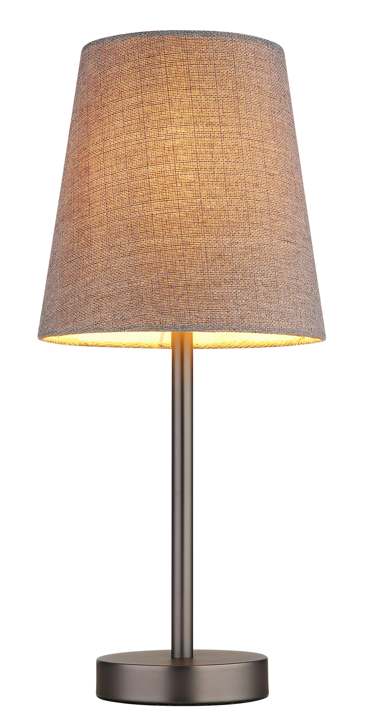 TISCHLEUCHTE Joris 20/45 cm  - Schwarzchrom/Schwarz, Design, Kunststoff/Textil (20/45cm) - Globo