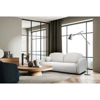 SCHLAFSOFA ROMA  mit Struktur Creme  - Creme/Schwarz, Design, Textil (230/90/105cm) - MID.YOU