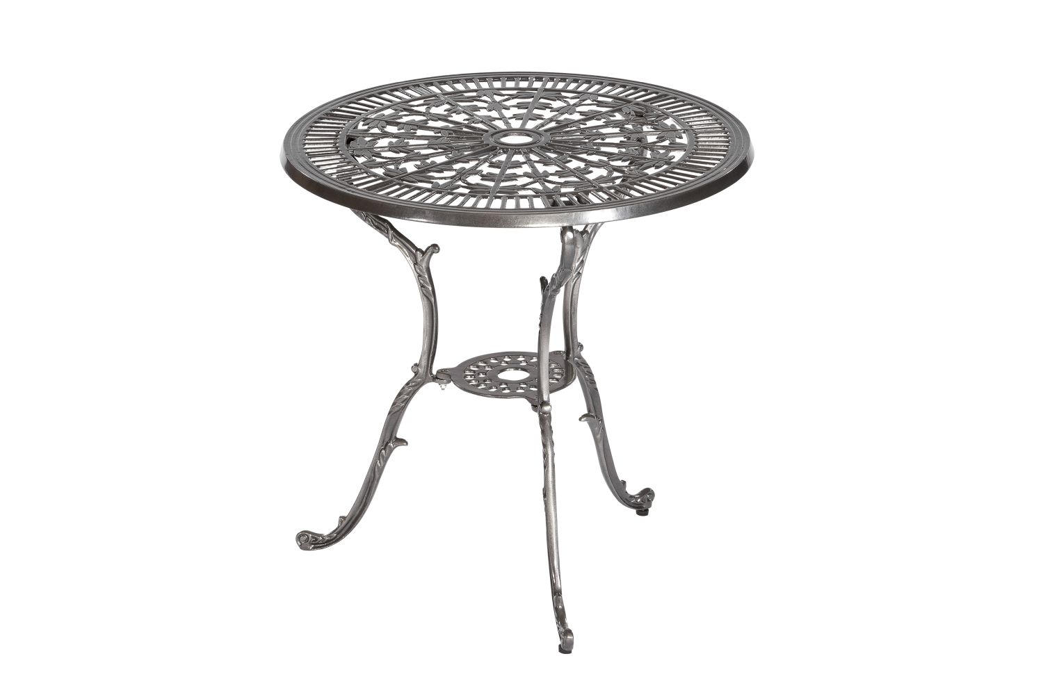 GARTENTISCH 70/70/68 cm Metall Graphitfarben rund  - Graphitfarben, ROMANTIK / LANDHAUS, Metall (70/70/68cm) - Gardenson