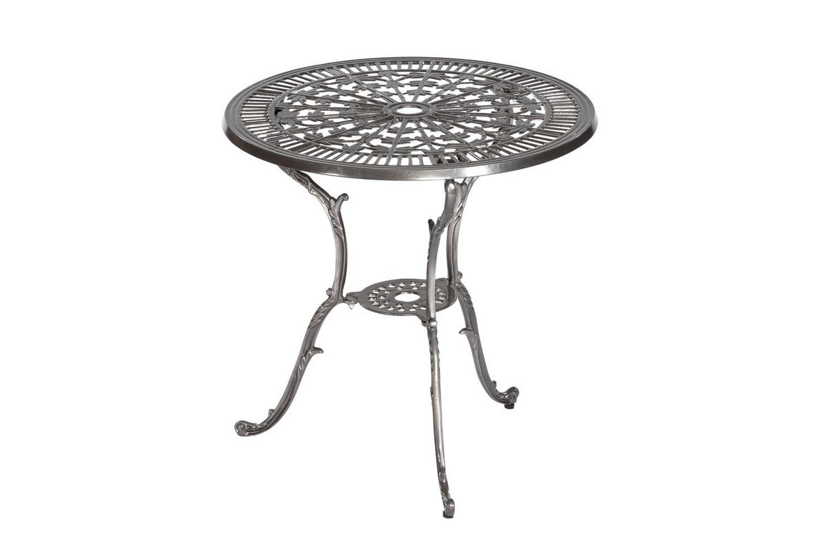 GARTENTISCH Metall rund  - Graphitfarben, ROMANTIK / LANDHAUS, Metall (70/70/68cm) - Gardenson