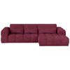 HÖRNSOFFA i chenille mörkröd  - mörkröd/svart, Klassisk, textil/plast (290/203cm) - MID.YOU