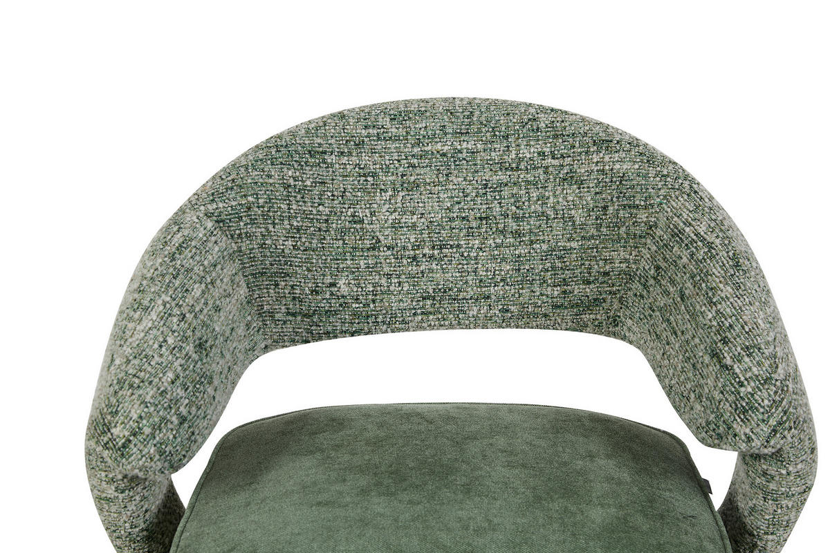 RELAXSESSELSET Leinenoptik Hocker    - Schwarz/Grün, Design, Textil/Metall (78/77-88/74cm) - Carryhome