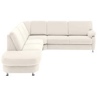 ECKSOFA  in Flachgewebe Naturfarben, Beige  289/269 cm  - Beige/Alufarben, KONVENTIONELL, Textil/Metall (289/269cm) - Beldomo System