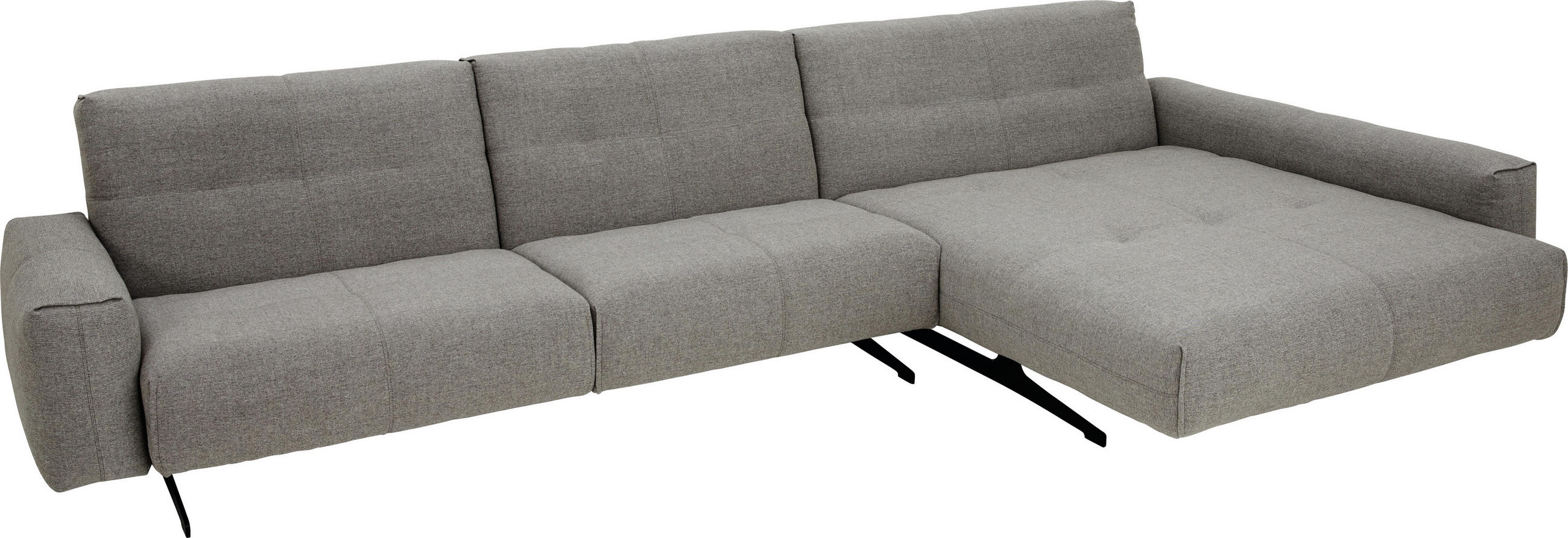 ECKSOFA Braun, Beige Flachgewebe  - Beige/Braun, Design, Textil (361/198cm) - Rolf Benz